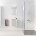 Meuble lave mains mini 40x50x22 cm - gris et blanc