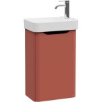 Meuble lave mains vitra sento round terracotta avec plan vasque céramique 45 cm Meuble lave mains vitra sento round terracotta avec plan vasque céramique 45 cm