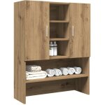 Design in ? meuble machine � laver ch�ne artisanal 70, 5x25, 5x90 cm ? 2 portes ? 4 compartiments ouverts ...