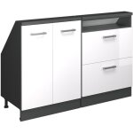 Meuble mansard� rion, anthracite / blanc brillant, lot de 2, vicco