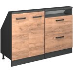 Meuble mansard� rion, anthracite / ch�ne dor�, lot de 2, vicco