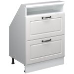 Meuble mansard� rion, blanc / blanc campagne, avec 2 tiroirs, vicco