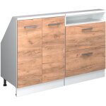 Meuble mansard� rion, ch�ne blanc / force de l'or, lot de 2, vicco