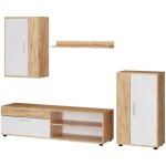 Vicco - meuble mural berno, gko / blanc, set de 4 pices