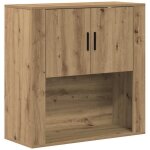 Meuble mural ch�ne artisanal 80 x 33 x 80 cm bois d'ing�nierie cfw917416