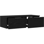 Meuble mural ch�ne noir 68 x 30 x 20 cm bois d'ing�nierie cfw292805