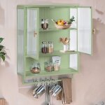 Meuble mural salle de bain / cuisine meuble suspendu armoire de toilette de rangement 60x23x78cm - avec ...