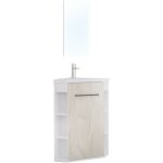Ondee - zen - meuble lave - mains  poser nova - version angle - blanc - mlamin - miroir
