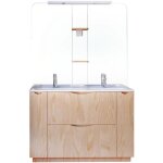 Zen - meuble de salle de bain � poser palermo - 120cm - bois - m�lamin� - livr� en kit - ondee