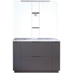 Zen - meuble de salle de bain à poser palermo - 120cm - gris anthracite - laqué - ondee Zen - meuble de salle de bain à poser palermo - 120cm - gris anthracite - laqué - ondee