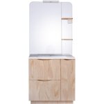 Zen - meuble de salle de bain � poser palermo - 80cm - bois - m�lamin� - livr� en kit - ondee