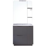 Zen - meuble de salle de bain à poser palermo - 80cm - gris anthracite - laqué - ondee Zen - meuble de salle de bain à poser palermo - 80cm - gris anthracite - laqué - ondee
