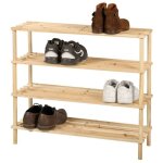 Fornord - meuble range chaussures 4 niveaux wood and co