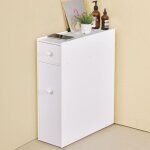 Meuble de rangement à 2 tiroirs pour cuisine salle de bains toilettes porte - brosse wc intégré en mdf ... Meuble de rangement à 2 tiroirs pour cuisine salle de bains toilettes porte - brosse wc intégré en mdf ...