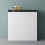 Mai&mai - meuble de rangement avec 4 portes et 4 compartiments casier de rangement polyvalent buffet ...