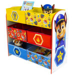 Meuble de rangement � 6 paniers - pat'patrouille badges - haut 63 cm