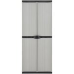 Meubles de rangement?armoire de rangement de jardin 3 �tag�res gris / noir 68x40x168cm cfw123815