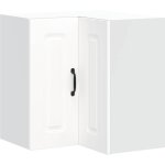 Meubles de rangement?armoire murale d'angle de cuisine kalmar blanc bois ing�nierie cfw712158