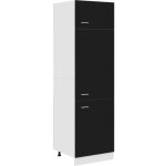 Meubles de rangement?armoire r�frig�r�e  lyon  noir 60 x 57 x 207 cm bois d'ing�nierie cfw597382