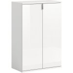 Meublorama - meuble de rangement bodite ? 2 portes ? blanc laqu� ? compact et pratique