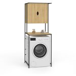 Idmarket ? meuble de rangement dessus machine � laver ? longueur 66 cm x largeur 60 cm x hauteur 180 ...