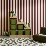 Meuble de rangement enfant escalier 6 bacs de rangement d�cor bois naturel et kaki - sora