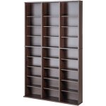 Mophorn meuble de rangement multim�dia � 9 niveaux , �tag�re dvd r�glable pour 756 cd, 27 compartiments, ...