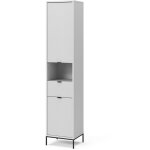 Vicco - meuble de rangement de salle de bain eliza, blanc, 40 x 190 cm avec portes, et tiroir
