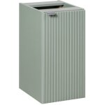 Meuble de rangement salle de bain elvina ? 1 porte ? h57 cm ? vert sauge pastel ? suspendu
