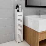 Yongqing - meuble de rangement de salle de bain pp 2 portes et rangement papier toilettes 781715cm ...