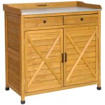 Meuble de rangement. table de rempotage en bois avec 2 portes et 2 tiroirs. l 102 x p 52. 8 x h 103. ...