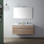 Kiamami valentina - meuble de salle de bains de 120 cm avec double lavabo en ch�ne well suspendu sole ...