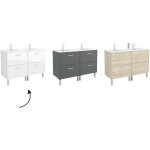Meuble de salle de bain 120 cm dimensions 120 cm couleur blanc brillant option a suspendre Meuble de salle de bain 120 cm dimensions 120 cm couleur blanc brillant option a suspendre
