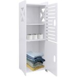 Meuble salle de bain 2 portes - 24x22x75cm blanc