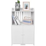 Meuble de salle de bain  2 portes, colonne salle de bain armoire haute pour salon, cuisine, 80 x 48 ...