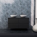 Inda - meuble de salle de bain 4 tiroirs l. 120 avec double vasque