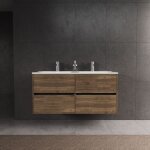 Inda - meuble de salle de bain 4 tiroirs l. 120 avec double vasque