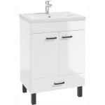 Stamar - meuble de salle de bain 50 slim - laqu blanc - lgant et pratique - fabriqu en pologne