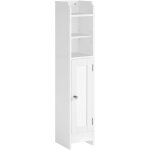 Meuble de salle de bain, armoire d?angle avec porte et �tag�res, organisateur de rangement, meuble �troit ...