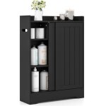 Meuble salle de bain, armoire de rangement avec 2 porte - papier toilette, portes coulissantes, pour ... Meuble salle de bain, armoire de rangement avec 2 porte - papier toilette, portes coulissantes, pour ...