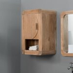 Wanda collection - meuble de salle de bain armoire de toilette en teck rtro 44cm