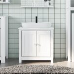 Meuble de salle de bain berg blanc 60x34x59 cm bois pin massif