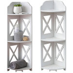 Meuble de salle de bain, meuble de salle de bain blanc �troit, meuble d'appoint autoportant avec �tag�res ...