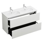 Meuble de salle de bain double vasque 120 cm blanc mat burgbad joline Meuble de salle de bain double vasque 120 cm blanc mat burgbad joline