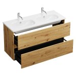 Burgbad - meuble de salle de bain double vasque joline 120 cm ch�ne