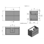 Meuble salle de bain double vasque suspendu 120 cm bois miel lansvo nebraska