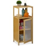 Relaxdays - meuble de salle de bain, hxlxp: 87, 5 x 36, 5 x 35 cm, colonne toilette troite, 2 tagres, ...