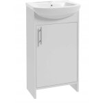 Meuble de salle de bain avec lavabo, blanc, sur pied, 45 cm, alf