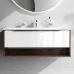 Am. pm - meuble de salle de bain avec lavabo suspendu meuble sous vasque blanc brilliant avec 1 tiroir ... Am. pm - meuble de salle de bain avec lavabo suspendu meuble sous vasque blanc brilliant avec 1 tiroir ...
