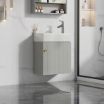 Meuble de salle de bain lavabo avec meuble vasque 46 cm, meuble vasque, meuble vasque suspendu, petit ... Meuble de salle de bain lavabo avec meuble vasque 46 cm, meuble vasque, meuble vasque suspendu, petit ...